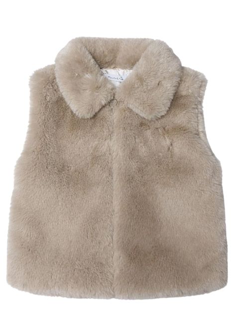 Beige girls' sleeveless top Manila Grace | M2899W25/SUBEIGE